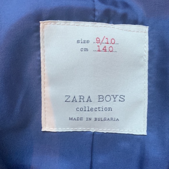 Boys navy Blue Zara blazer - Picture 2 of 3
